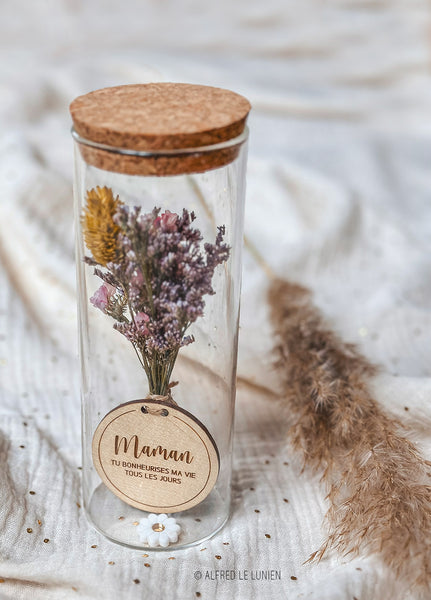 Fiole à message | Fête des mères "Maman bonheur"